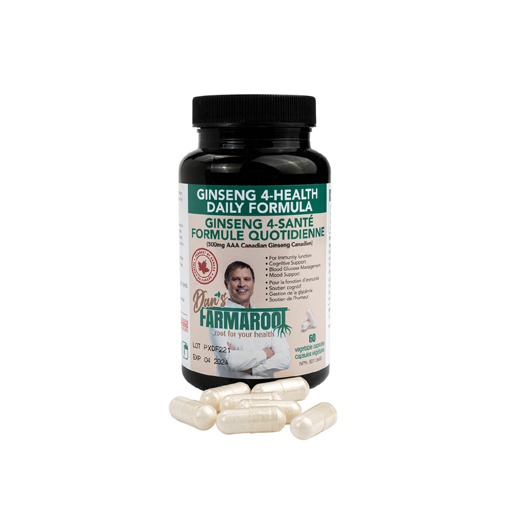 4-year 100% AAA Canadian Ginseng Supplements (60 Veg Caps)