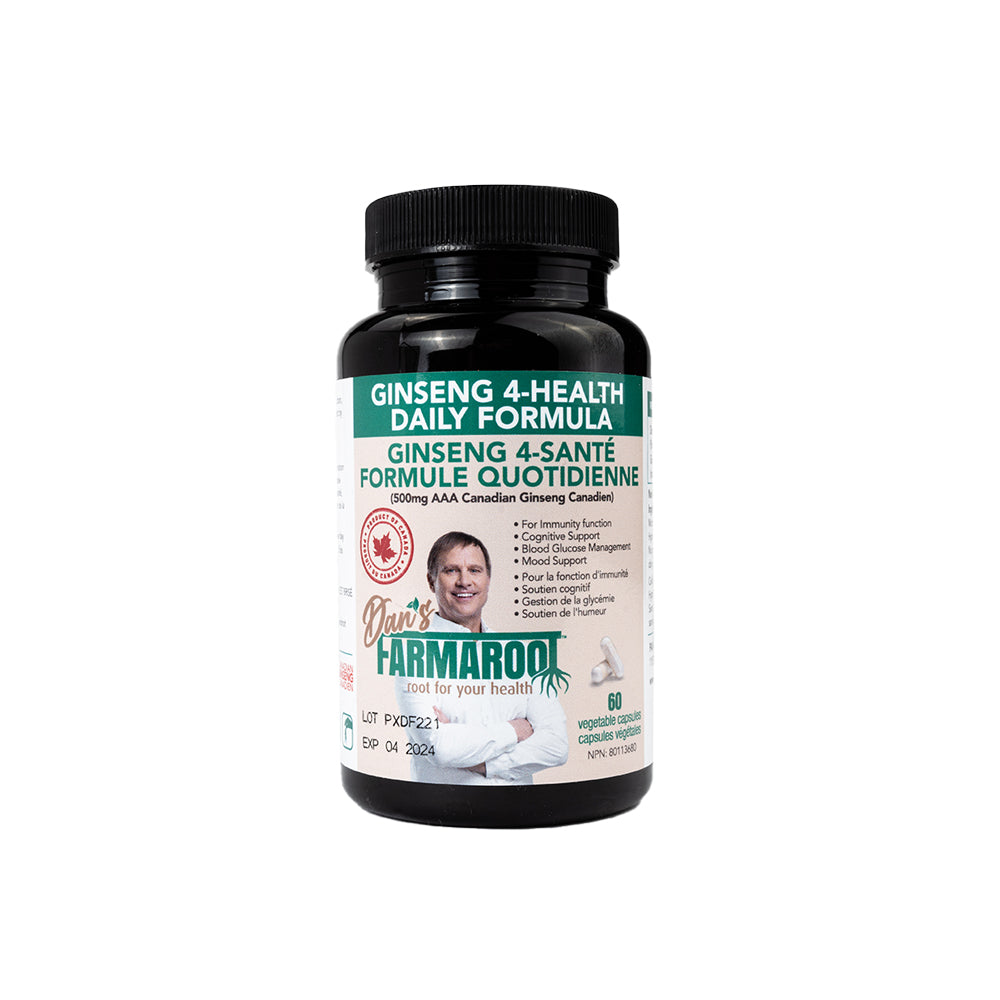 4-year 100% AAA Canadian Ginseng Supplements (60 Veg Caps)
